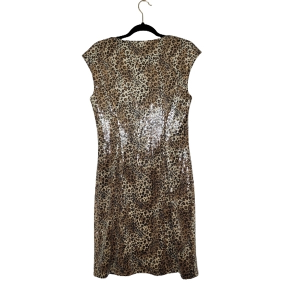Sue Wong Leopard Sequin Cocktail Dress - Picture 5 of 14